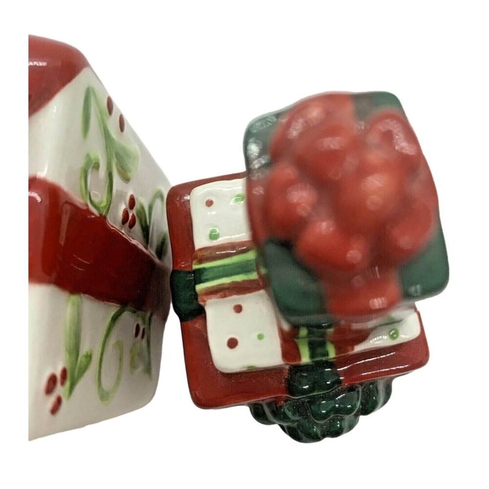 Vintage NOS Fitz & Floyd Christmas Present Salt & Pepper Shaker Set Retired - Picture 8 of 8